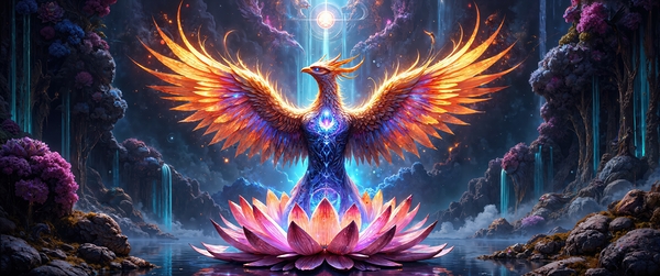 Phoenix Rebirth – Fire and Light Awakening by PrintosArtis