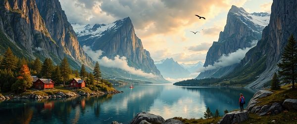 Epic Fjords and Flying Birds by PrintosArtis
