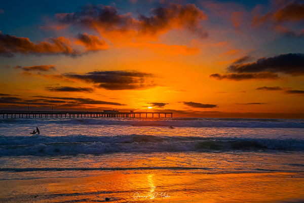 Orange San Diego Sunset by James Yoke