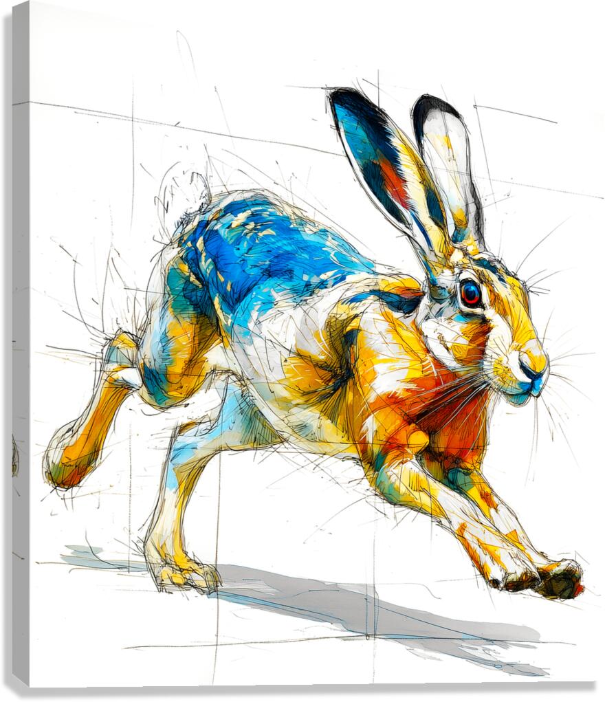 Hare Racing Canvas Print