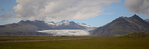 Glacier valley starting in Iceland