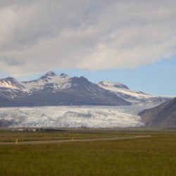 Glacier valley starting in Iceland