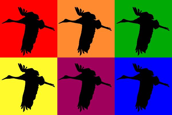Pop Art Cranes  2 Print