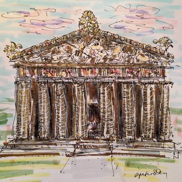 Parthenon Nashville in April by Gerri Findley