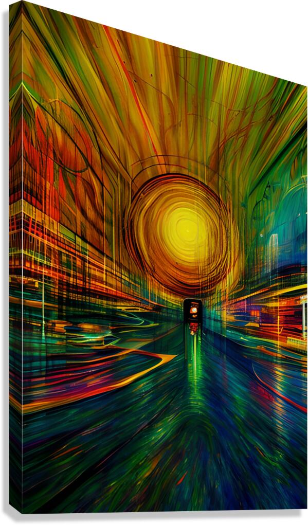 Peacock Sunset Canvas Print