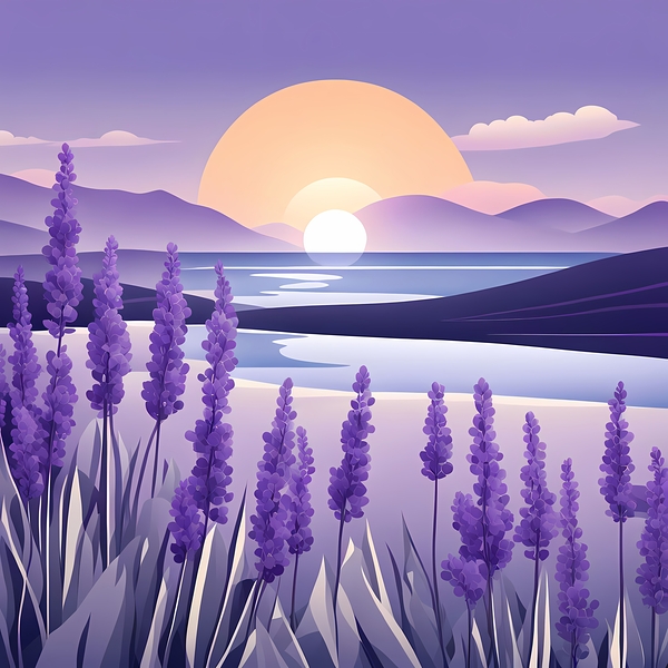 Lavender Lake Print