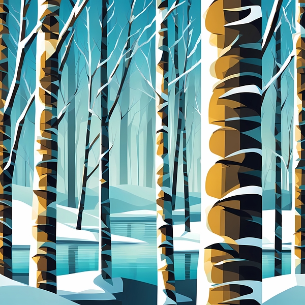 Winter Birch Print