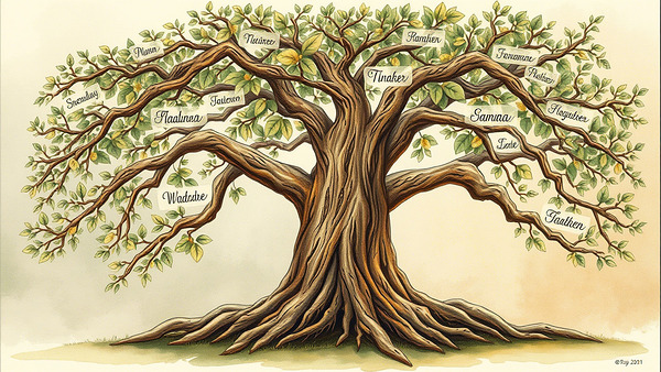 Family Tree of Legacy – Personalized Names & Roots by Digi Mart