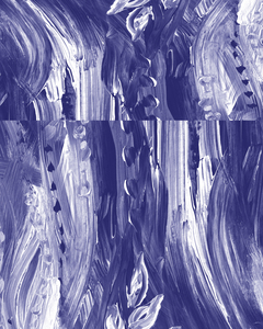 Abstract Watercolor Very Peri Purple Blue Decor XXIV