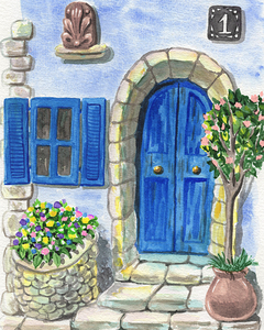 Greece Door Window Country Side Antique 1 1