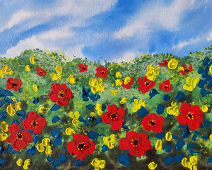 Abstract Flowers Watermedium 12