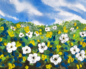 Abstract Flowers Watermedium 13