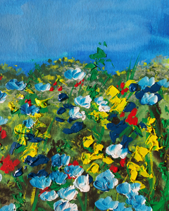 Abstract Flowers Watermedium 22