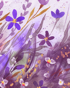 Abstract Flowers Watermedium 306