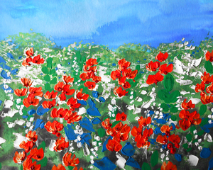 Abstract Flowers Watermedium 39
