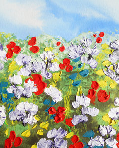 Abstract Flowers Watermedium 56