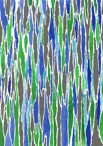 Abstract Watercolor Splash Waves Lines 2