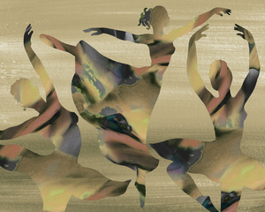 Art Graceful Dance Of Biege And Brown Watercojpg