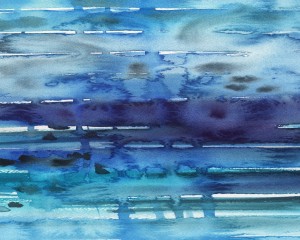 Abstract Blue Seascape Waves And Reflections