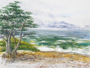 Stormy Morning At The Ocean Shore