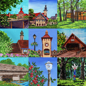 Downtown Of Frankenmuth Michigan by Irina Szt