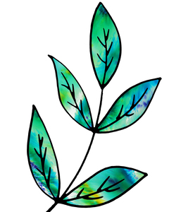 Elegant Green Leaves On Branch Watercolor Minimal 1685637391.5643