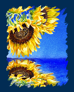 Flowers Sunflowers Free Brush Strokes 5