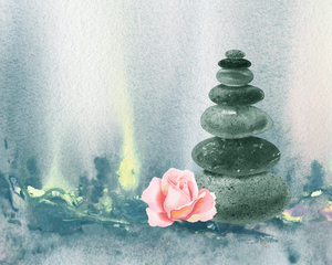 Meditative Calm Peaceful Zen Rocks Cairn With 1666062636.3678
