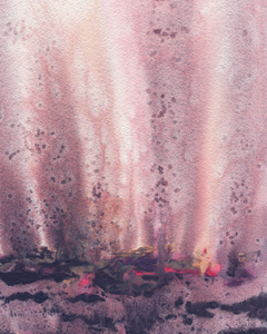 Abstract Mystery Watercolor Landscape XVIII