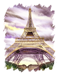 Paris France Eiffel Tower Painting 10