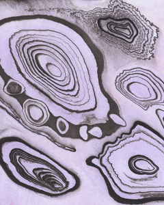 Magic Unique Stone Surface Pattern Watercolor Abstract Rock XLI