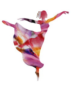 Watercolor Ballerina Silhouette 3 Artist Irin