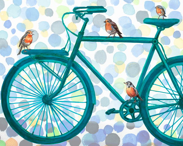 Better By Bike Painting III Artist Irina Sztukows Print