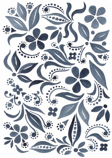 Flower Minimalism Pattern 7 Print