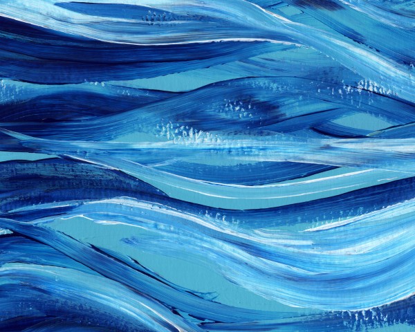 Sea Ocean Waves Coastal Beach House Nautical Decor VII Print