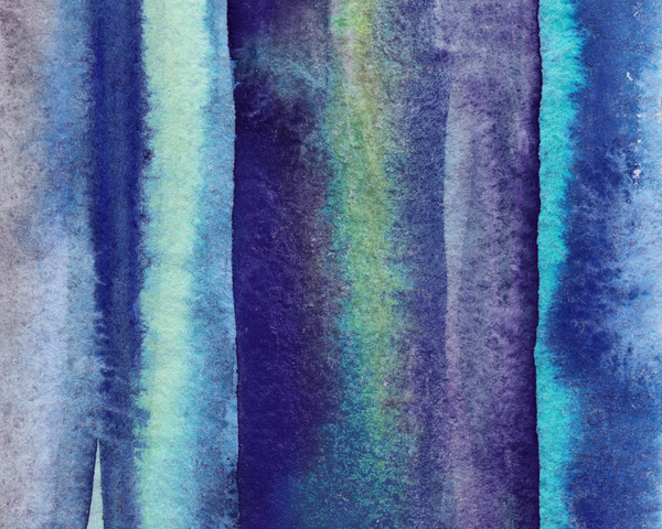 Ocean And Sea Beach Coastal Art Organic Watercolor Abstract Lines V Print