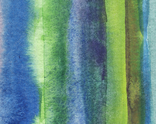 Ocean And Sea Beach Coastal Art Organic Watercolor Abstract Lines IV
