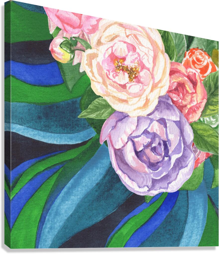 Floral Bouquet Watercolor 8 1 Canvas Print
