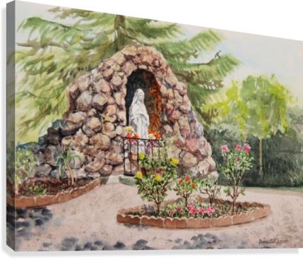 Crockett California Saint Rose Of Lima Church Grotto Canvas Print