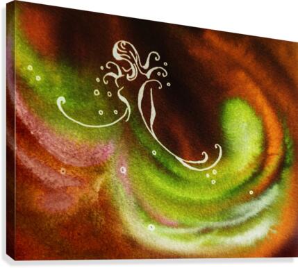 Warm Fall Flamenco Dance Abstract Watercolor  Canvas Print