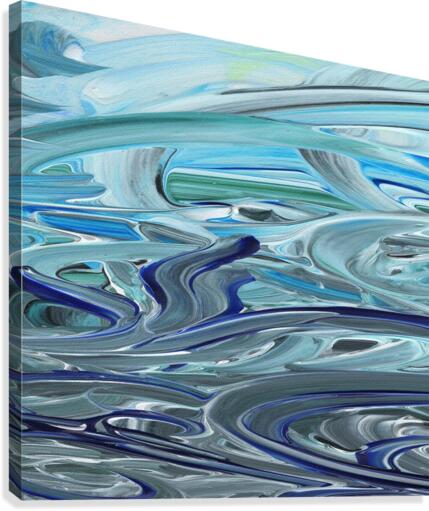 Sea Ocean Waves Coastal Beach House Nautical Decor XIV Canvas Print