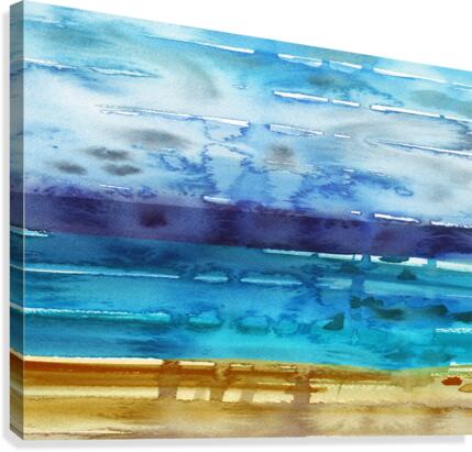 Beach Art Ocean Seascape Sea View Painting For Home Interior Decor IX Canvas Print