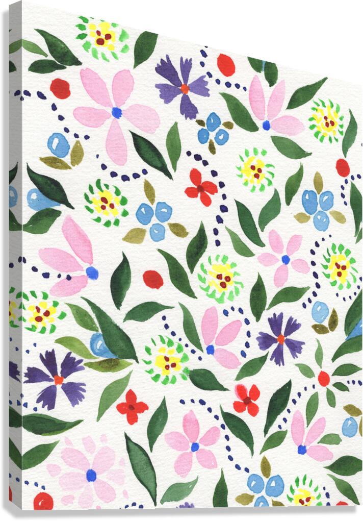 Abstract Flowers Watermedium 330 Canvas Print