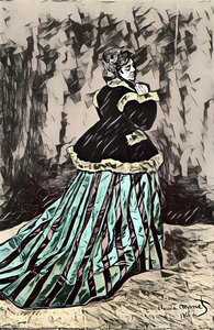 Claude Monet Camille ink