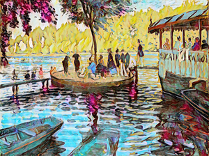 Claude Monet La Grenouillere 1869 oil