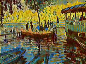 Claude Monet La Grenouillere 1869 polyart