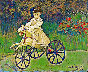 Jean Monet On His Hobby Horse 1872 pastel