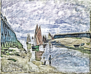 Le port de Trouville Breakwater at Trouville Low  1698624048.7293