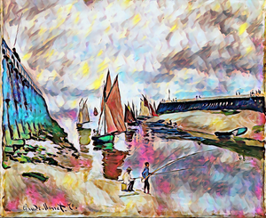 Le port de Trouville Breakwater at Trouville Low  1698624052.322