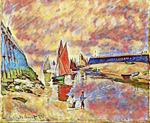 Le port de Trouville Breakwater at Trouville Low  1698624052.769